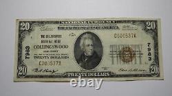 $20 1929 Collingswood New Jersey NJ National Currency Bank Note Bill Ch #7983 VF