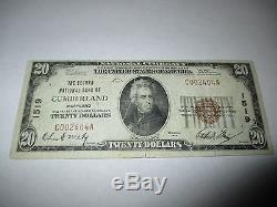 $20 1929 Cumberland Maryland MD National Currency Bank Note Bill! Ch #1519 RARE