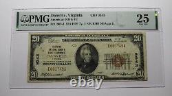 $20 1929 Danville Virginia VA National Currency Bank Note Bill Ch. #9343 VF25