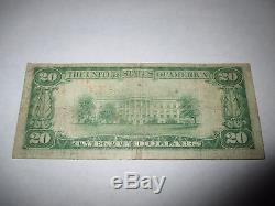 $20 1929 Du Bois Pennsylvania PA National Currency Bank Note Bill Ch. #5019 VF