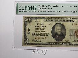 $20 1929 Du Bois Pennsylvania PA National Currency Bank Note Bill Ch #5019 VF20