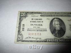 $20 1929 Dunkirk New York NY National Currency Bank Note Bill Ch. #2619 RARE
