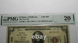 $20 1929 El Reno Oklahoma OK National Currency Bank Note Bill Ch. #4830 VF20 PMG