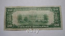 $20 1929 Elgin Illinois IL National Currency Bank Note Bill! Ch. #7236 VF