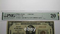 $20 1929 Elliott Iowa IA National Currency Bank Note Bill Charter #6857 VF20 PMG