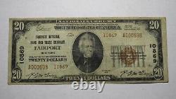 $20 1929 Fairport New York NY National Currency Bank Note Bill Ch. #10869 Fine