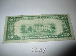 $20 1929 Fitchburg Massachusetts MA National Currency Bank Note Bill #2153 VF