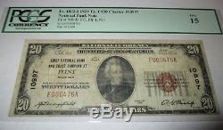 $20 1929 Flint Michigan MI National Currency Bank Note Bill Ch. #10997 Fine PCGS