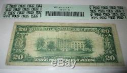 $20 1929 Flint Michigan MI National Currency Bank Note Bill Ch. #10997 Fine PCGS