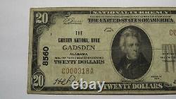 $20 1929 Gadsden Alabama AL National Currency Bank Note Bill Ch. #8560 FINE