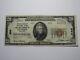 $20 1929 Geneseo New York Ny National Currency Bank Note Bill Charter #886 Vf+