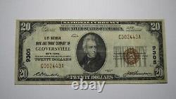 $20 1929 Gloversville New York NY National Currency Bank Note Bill Ch. #9305 VF+