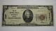 $20 1929 Goshen Indiana In National Currency Bank Note Bill! Ch. #2067 Vf