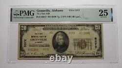 $20 1929 Greenville Alabama AL National Currency Bank Note Bill! Ch. #5572 VF25