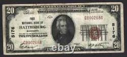 $20 1929 HATTIESBURG Mississippi MS National Currency Bank Note #5176 NT0119
