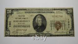 $20 1929 Hagerstown Maryland MD National Currency Bank Note Bill Ch. #1431 FINE
