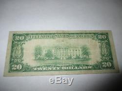 $20 1929 Hanford California CA National Currency Bank Note Bill! #5863 Fine