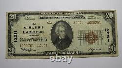 $20 1929 Harriman Tennessee TN National Currency Bank Note Bill Ch. #12031 VF