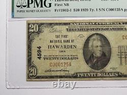 $20 1929 Hawarden Iowa IA National Currency Bank Note Bill Charter #4594 F15 PMG