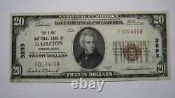 $20 1929 Hazleton Pennsylvania PA National Currency Bank Note Bill Ch. #3893 VF+