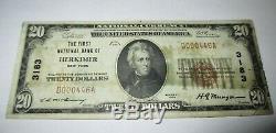 $20 1929 Herkimer New York NY National Currency Bank Note Bill! Ch. #3183 FINE