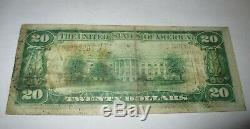 $20 1929 Herkimer New York NY National Currency Bank Note Bill! Ch. #3183 FINE