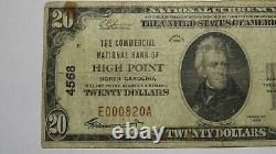 $20 1929 High Point North Carolina NC National Currency Bank Note Bill Ch. #4568