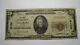$20 1929 Hillsboro Kansas Ks National Currency Bank Note Bill Ch. #6120 Rare
