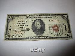 $20 1929 Iron Mountain Michigan MI National Currency Bank Note Bill! #11929 VF