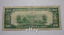 $20 1929 Ithaca New York NY National Currency Bank Note Bill! Ch. #222 FINE