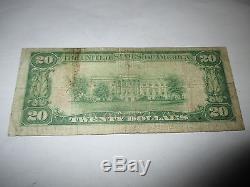 $20 1929 Jackson Michigan MI National Currency Bank Note Bill! Ch. #1533 FINE