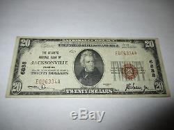 $20 1929 Jacksonville Florida FL National Currency Bank Note Bill Ch. #6888 VF