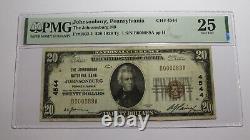 $20 1929 Johnsonburg Pennsylvania National Currency Bank Note Bill Ch #4544 VF25