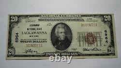 $20 1929 Lackawanna New York NY National Currency Bank Note Bill Ch. #6964 XF++