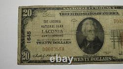 $20 1929 Laconia New Hampshire NH National Currency Bank Note Bill #1645 RARE