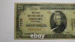 $20 1929 Lemoore California CA National Currency Bank Note Bill Ch. #7779 RARE