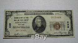 $20 1929 Lockport New York NY National Currency Bank Note Bill Ch. #639 RARE