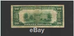 $20 1929 MERIDIAN Mississippi MS National Currency Bank Note Ch. #7266 T1 NT0155
