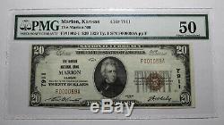 $20 1929 Marion Kansas KS National Currency Bank Note Bill #7911 Uncirculated