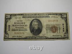 $20 1929 McKees Rocks Pennsylvania PA National Currency Bank Note Bill Ch. #5142