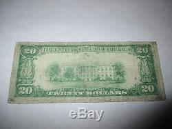 $20 1929 Meridian Mississippi MS National Currency Bank Note Bill! Ch #7266 Fine
