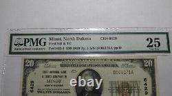 $20 1929 Minot North Dakota ND National Currency Bank Note Bill Ch #6429 VF25