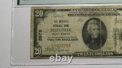 $20 1929 Mitchell South Dakota SD National Currency Bank Note Bill #3578 F12 PMG