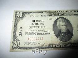 $20 1929 Mitchell South Dakota SD National Currency Bank Note Bill #3578 FINE