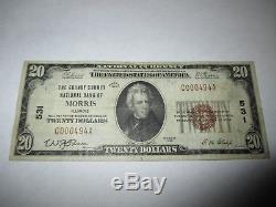 $20 1929 Morris Illinois IL National Currency Bank Note Bill Ch. #531 Fine