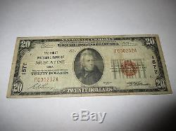$20 1929 Muscatine Iowa IA National Currency Bank Note Bill! Ch. #1577 Fine