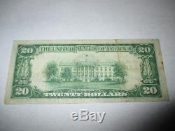 $20 1929 Newburyport Massachusetts MA National Currency Bank Note Bill #1011 VF