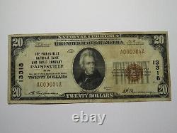 $20 1929 Painesville Ohio OH National Currency Bank Note Bill #13318 Serial #4