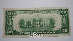 $20 1929 Paola Kansas KS National Currency Bank Note Bill Ch. #3584 VF! RARE