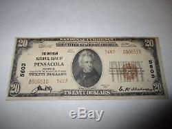 $20 1929 Pensacola Florida FL National Currency Bank Note Bill! Ch. #5603 VF